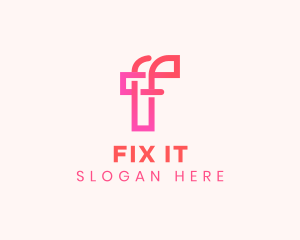 Minimalist Company Letter F logo design