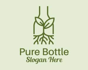 Bottle - Monoline Sprout Bottle logo design