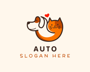 Dog Cat Veterinarian Logo