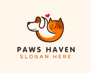 Dog Cat Veterinarian logo design