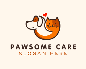 Dog Cat Veterinarian logo design