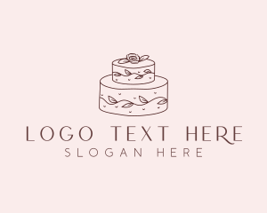 Bakeshop - Floral Cake Dessert logo design