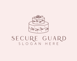 Hand Drawn - Floral Cake Dessert logo design