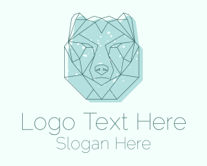 Wild Animal - Polar Bear Monoline logo design