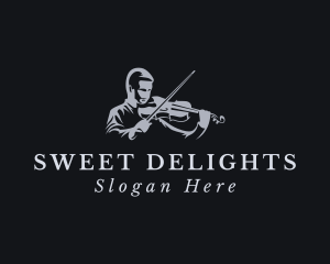 Performer - Violin Musician Instrument logo design