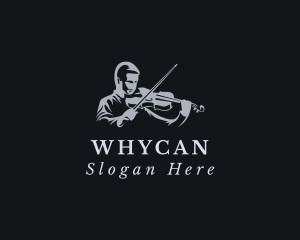 Accordion - Violin Musician Instrument logo design