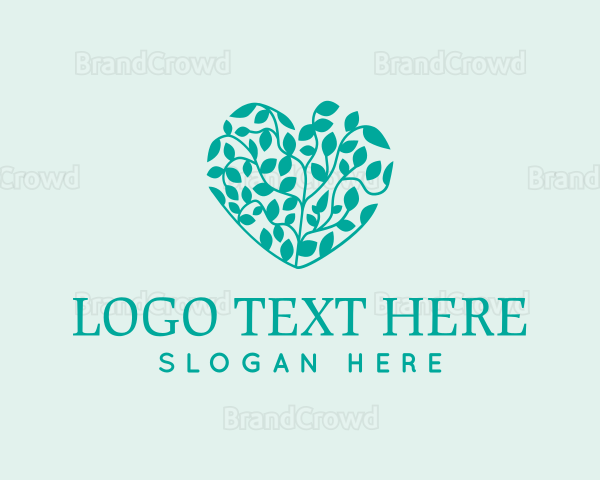 Eco Heart Plant Logo