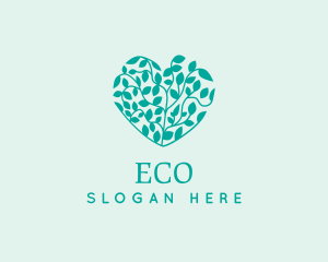 Eco Heart Plant Logo