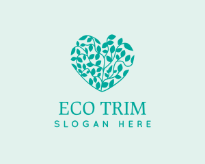 Eco Heart Plant logo design