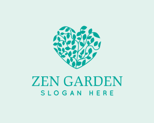 Eco Heart Plant logo design