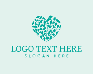 Eco Heart Plant Logo