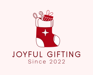 Gift - Christmas Sock Gift logo design