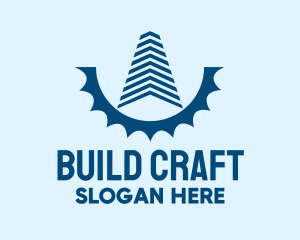 Blue Building Gear logo design