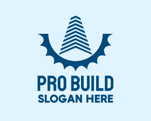 Blue Building Gear logo design