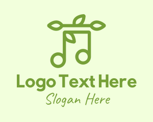 Environment - Musical Note Leaves logo design