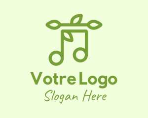 Musical Note Leaves Logo