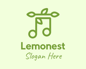 Compose - Musical Note Leaves logo design