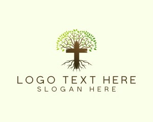 God - Tree Crucifix Ministry logo design