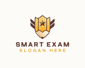 Pencil Shield Academy logo design