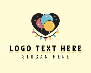 Party Flag - Balloon Party Venue logo design