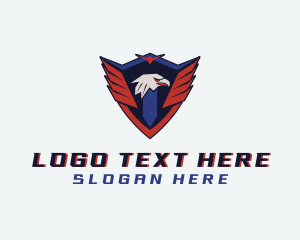 Bird - American Eagle Shield logo design