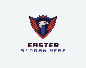 Wings - American Eagle Shield logo design