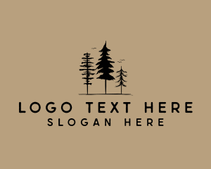 Vintage - Forest Tree Nature logo design