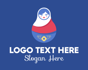 Toy - Cute Matryoshka Doll logo design