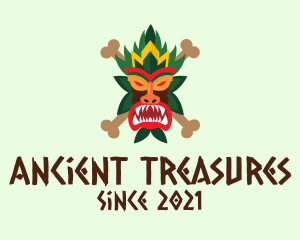 Scary Tiki Mask logo design