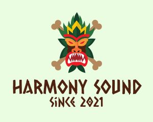 Hawaiian - Scary Tiki Mask logo design