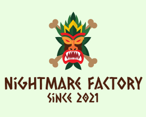 Scary Tiki Mask logo design