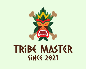 Chieftain - Scary Tiki Mask logo design