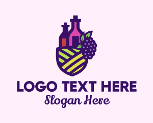 Booze - Grape Winery Farm logo design