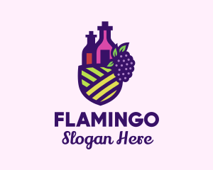 Grape Winery Farm Logo