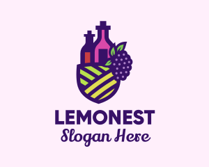 Grape Winery Farm Logo