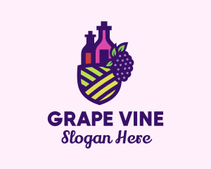 Grapes - Grape Winery Farm logo design