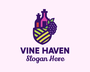 Grape Winery Farm logo design