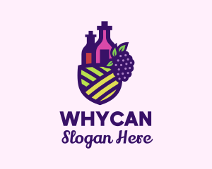 Booze - Grape Winery Farm logo design