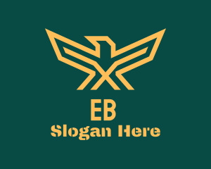 Golden Military Eagle  Logo
