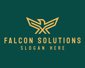 Golden Military Eagle  logo design