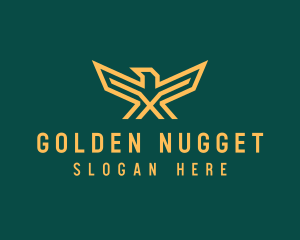 Golden Military Eagle  logo design