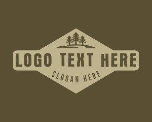 Camper - Outdoor Pine Forest logo design