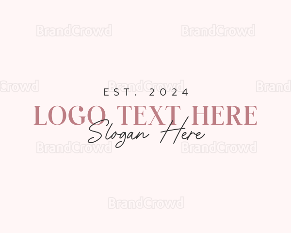 Elegant Pretty Wordmark Logo