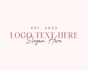 Cosmetics - Elegant Pretty Wordmark logo design