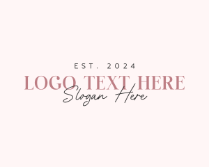Brand - Elegant Pretty Wordmark logo design