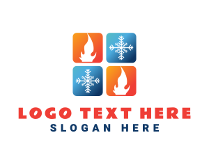 Warm - Fire & Ice Ventilation logo design