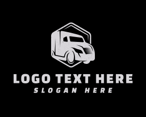Logistics - Truck Transportation Hexagon logo design