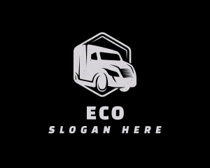 Truck Transportation Hexagon Logo