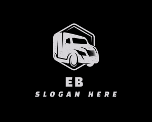 Truck Transportation Hexagon Logo