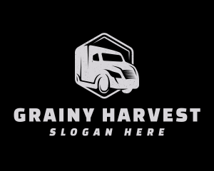 Grainy - Truck Transportation Hexagon logo design